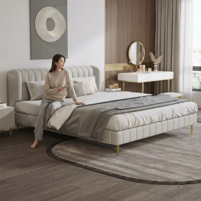 Better Duebel Schlofzëmmer Luxus Chesterfield Designer Bett Lieder Hotel