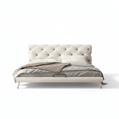 Better 180x200cm Schlofzëmmer Textil Stoff Bett Chesterfield Design Luxus