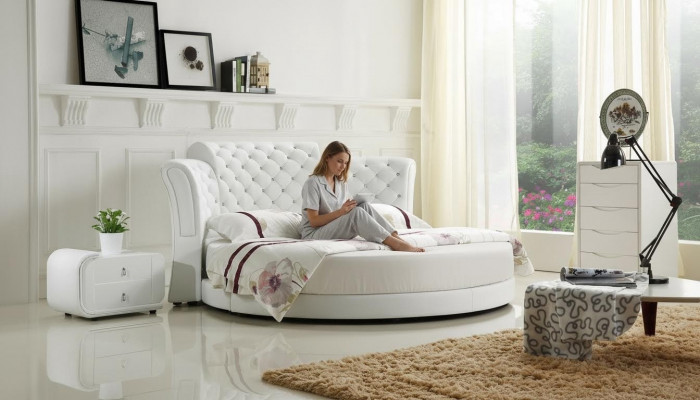 Chesterfield Rondbett Miwwelen Polsterbette Schlofzëmmer Miwwelen Liederbett Hotel