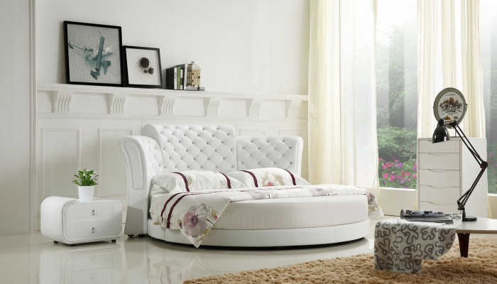 Chesterfield Rondbett Miwwelen Polsterbette Schlofzëmmer Miwwelen Liederbett Hotel
