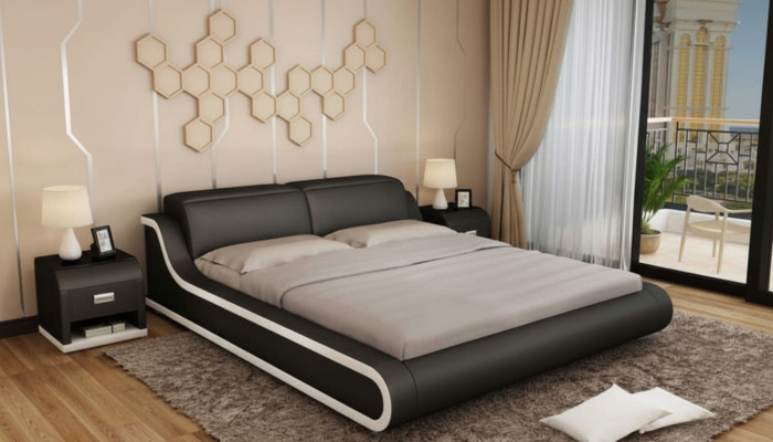 Schlofzëmmer Design 180x200 Nei Miwwelen Luxus Modern Still Polster