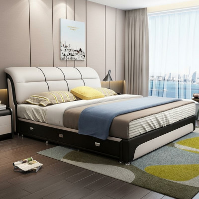 Better Këssen Textil Modern Holz Schlofzëmmer Nei Duebelbett Chesterbett