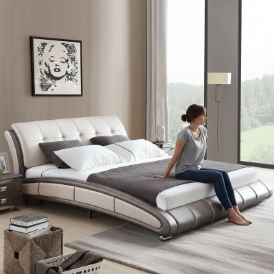Design Liederbett Gepolstert Duebel Hotel Better Schlofzëmmer Ehe 180x200 cm