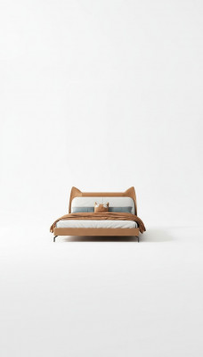 Modern Hotel Lieder Stoff Duebelbett 160x200cm Designer Bett Duebel