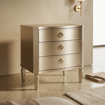 Niewendeschlofkummer Metall Glanz Dëscher Konsolen Design Nuetsdësch Konsol