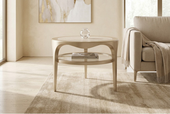 Wunnzëmmer Ronn Edel Konscht Modern Luxus Bäizëlltësch Design Miwwelen Couchtësch