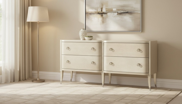 Modern Kommode Luxus Italien Design Miwwelen Polster Holz Konsol Sideboard Low