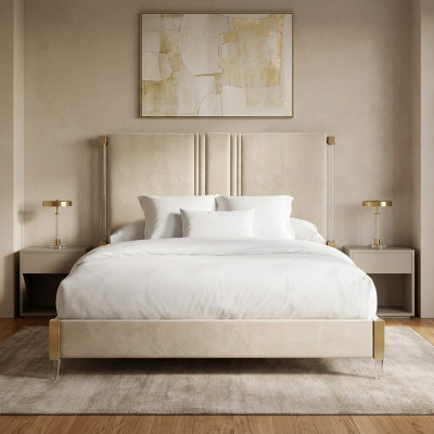 Luxus duebel Hotel Better Schlofzëmmer Lieder 180x200cm Bett Polster Design Nei