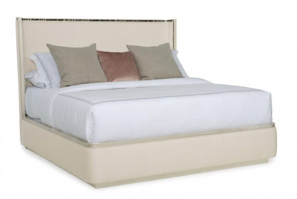 Bett 180x200 cm Textil Hotel Luxus Polster Sitz Stoff Design Bett Schlofzëmmer