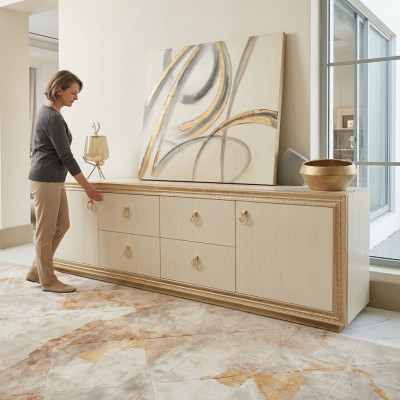 Wunnzëmmer Schaf TV Schaf Miwwelen Schief Regal Sideboard RTV Kommod Lowboard