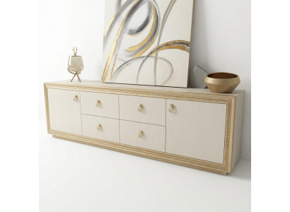 Wunnzëmmer Schaf TV Schaf Miwwelen Schief Regal Sideboard RTV Kommod Lowboard