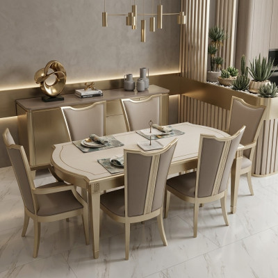 Design Luxus Holz Dësch Iesszëmmer Miwwelen Iessdëscher Hotel Ariichtung Dësch 180x90