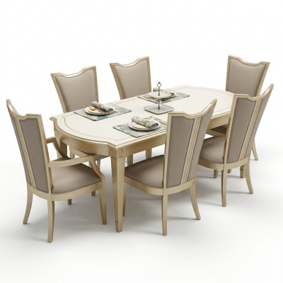 Design Luxus Holz Dësch Iesszëmmer Miwwelen Iessdëscher Hotel Ariichtung Dësch 180x90