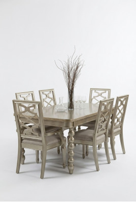 Iesszëmmer Set Iess Grupp Holz Dësch Dëscher 7dëlleg Komplett Set 6 Still Iessdësch