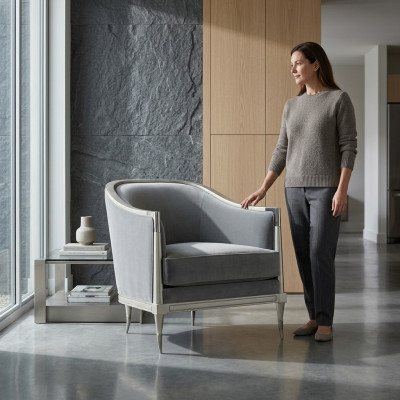 Lehnstuhl Restaurant Club Miwwelen Fauteuil 1x Lounge Still Gepolsterte Fauteuil Stull Nei