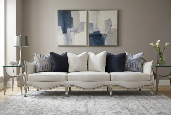 Design Sofa 3 Sëtzer Stoff Couch Sofa Polster Sofas Wunnzëmmer Dräisëtzer Miwwelen