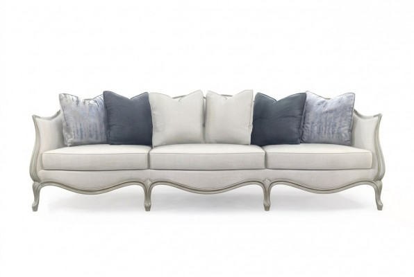 Design Sofa 3 Sëtzer Stoff Couch Sofa Polster Sofas Wunnzëmmer Dräisëtzer Miwwelen