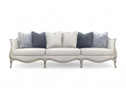 Design Sofa 3 Sëtzer Stoff Couch Sofa Polster Sofas Wunnzëmmer Dräisëtzer Miwwelen