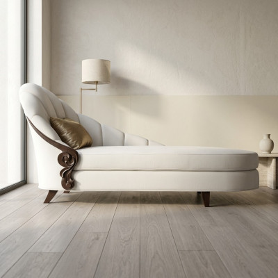 Chaiselongue Elegant Chaiselongue Italienesch Miwwelen Leien Holz Italienesch Miwwelen