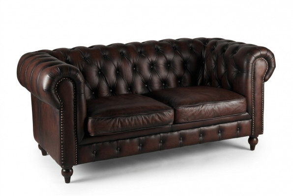 Chesterfield Canapé 2 Sëtzer Set Design Sofas Polster Couchen Couch Luxus Miwwelen