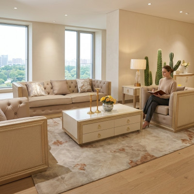 Wunnzëmmer Dësch Holz Design Dëscher Modern Couchtisch Säitentësch Canapé Miwwelen