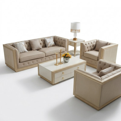 Wunnzëmmer Dësch Holz Design Dëscher Modern Couchtisch Säitentësch Canapé Miwwelen