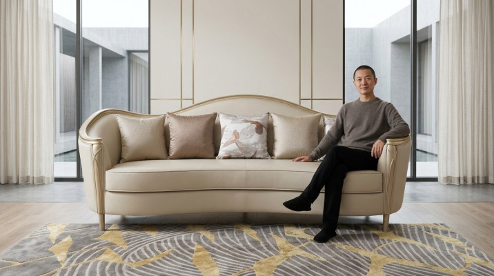 Luxus Sofa Miwwelen Wunnzëmmer Sofas 3-Sëtz Couch Massivholz Italieneschen Stil Nei