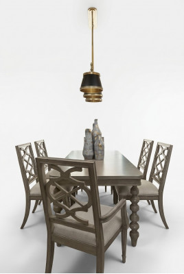 Iessgruppeset Stullgrupp Neien Dësch 6 Design Still 7tlg Iesszëmmer Holz Dëscher