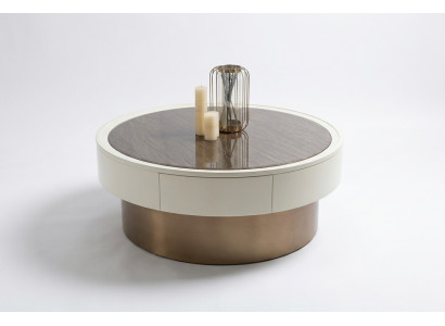 Design Metall Holz Gold Canapé Wunnzëmmer Dëscher Bäistall Ronn Dësch Couchdësch