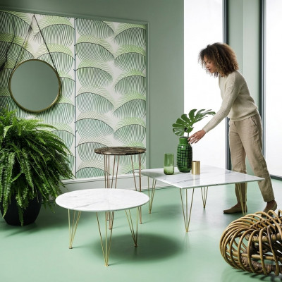 Couchtisch Design Metall Canapé Bäistellt Tisch Ronnt Stuffdësch alfitalia