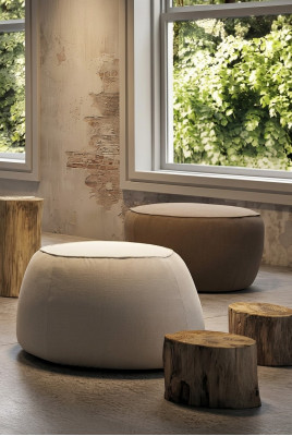 Sëtzocker Hocker Pouf Puff Sëtzpouf Féissocker Ottoman Samett 50x67m Textil