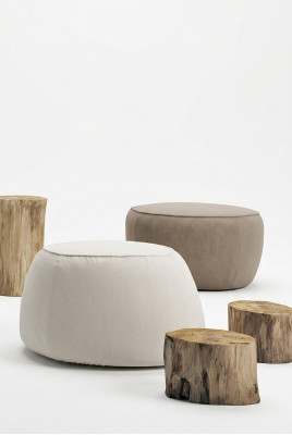 Sëtzocker Hocker Pouf Puff Sëtzpouf Féissocker Ottoman Samett 50x67m Textil