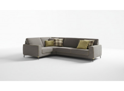Italienesch Eckcouch Sofa Couch Sofas Couche Eck Garnitur Miwwel Stëff Textil