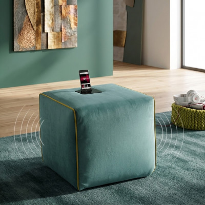 Hocker Opluedstatioun Handy Polsterhocker Sitzhocker Hocker Ottoman Pouf Fousshocker