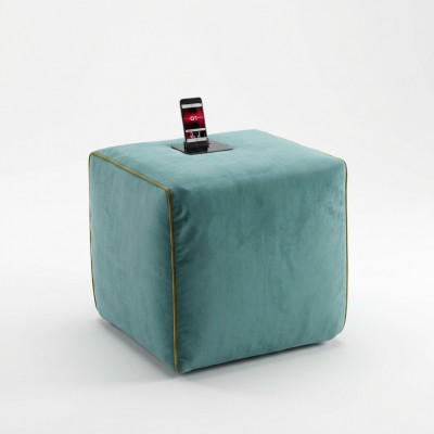 Hocker Opluedstatioun Handy Polsterhocker Sitzhocker Hocker Ottoman Pouf Fousshocker