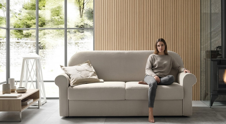 Italienesch Miwwelen Sofen Couchen Stoff Sofa Canapé Design Schlafsofa alfitalia