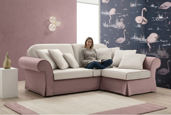 Ecksofa L-Form Polster Sofa Modern Wunnzëmmer Miwwelen Luxus Stoff Nei alfitalia