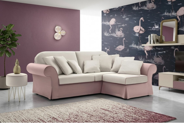 Ecksofa L-Form Polster Sofa Modern Wunnzëmmer Miwwelen Luxus Stoff Nei alfitalia