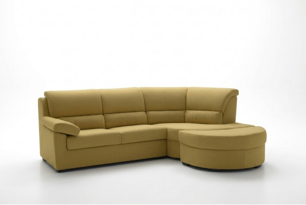 Italienesch Miwwelen Textil Giel Modern Luxus Eck Canapé L-Form Édel Modern alfitalia