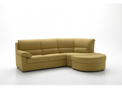 Italienesch Miwwelen Textil Giel Modern Luxus Eck Canapé L-Form Édel Modern alfitalia