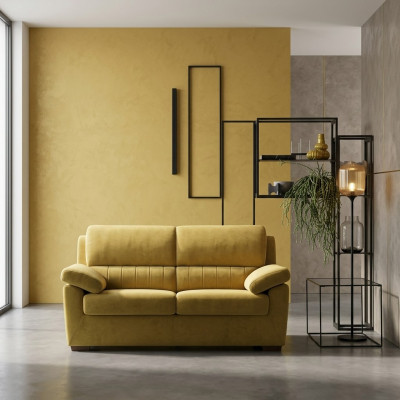 Moderne Stil Sofa Italien 2-Sëtzer Textil Holzrahmen Wunnzëmmer Canapé Sofa alfitalia