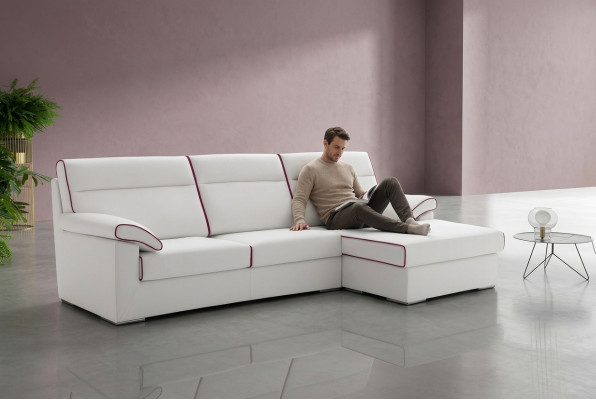 Eckcouch Textil Eck L Form Wunnlandschaft Ecksofa Sofa Canapé Polster alfitalia