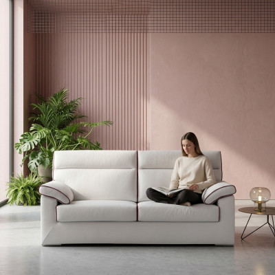 Sofa 3 Sëtzer Wunnlandschaft Sofae Couch Polstersëtzer Textil Dräisëtzer alfitalia Nei
