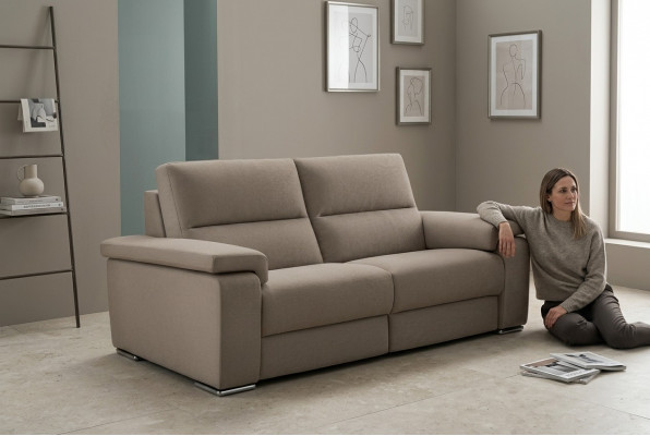 Sofa 3 Sëtzer Sofasen Sëtz Couche Polster Sofa Modern Couchen Dräisëtzer Textil Nei