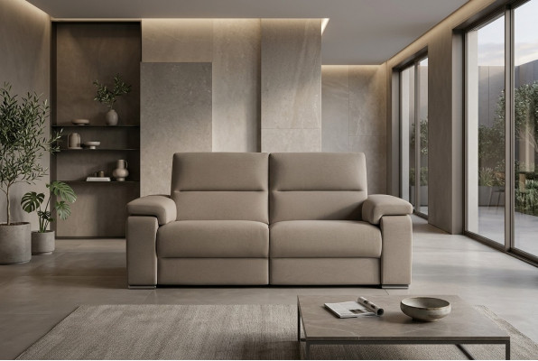 Sofa 3 Sëtzer Sofasen Sëtz Couche Polster Sofa Modern Couchen Dräisëtzer Textil Nei