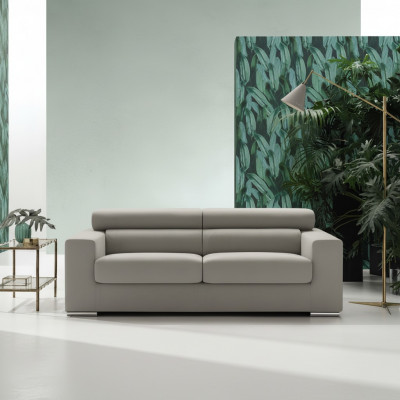 Canapé 3 Sëtz Couch Modern Luxus Polstersëtz Canapé Textil Gro Stoff alfitalia