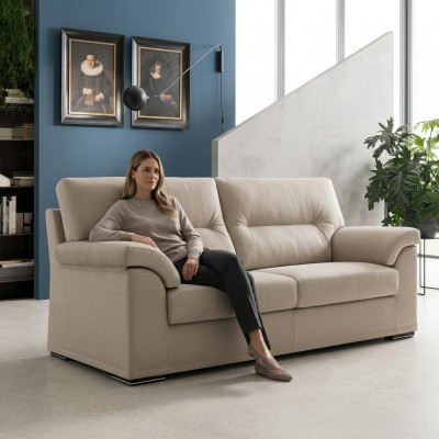 Wunnzëmmer Couchesofa Polster 3-Sëtzer Schlofcouch Schlofssofa Bettfunktioun Büro