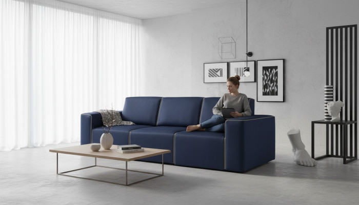 Dreisëtzer Canapé Polster Design Sofa Modern 3 Sëtz Sofas Zëmmer Miwwelen alfitalia