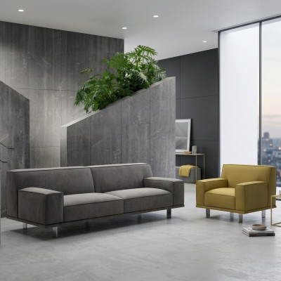 Soffagarnitur 3+1 Sëtzer Textil Relax Set Design Sofaen Polster Couchen alfitalia