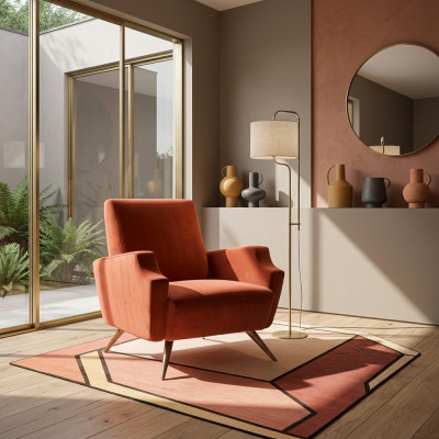 Fernseh Stull Polster Couch Stoff Design Relax Club Fauteuil Lounge Sofa 1 Sëtzer